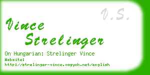 vince strelinger business card